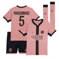 Camiseta Paris Saint-Germain Marquinhos #5 Tercera Equipación para niños 2024-25 manga corta (+ pantalones cortos)